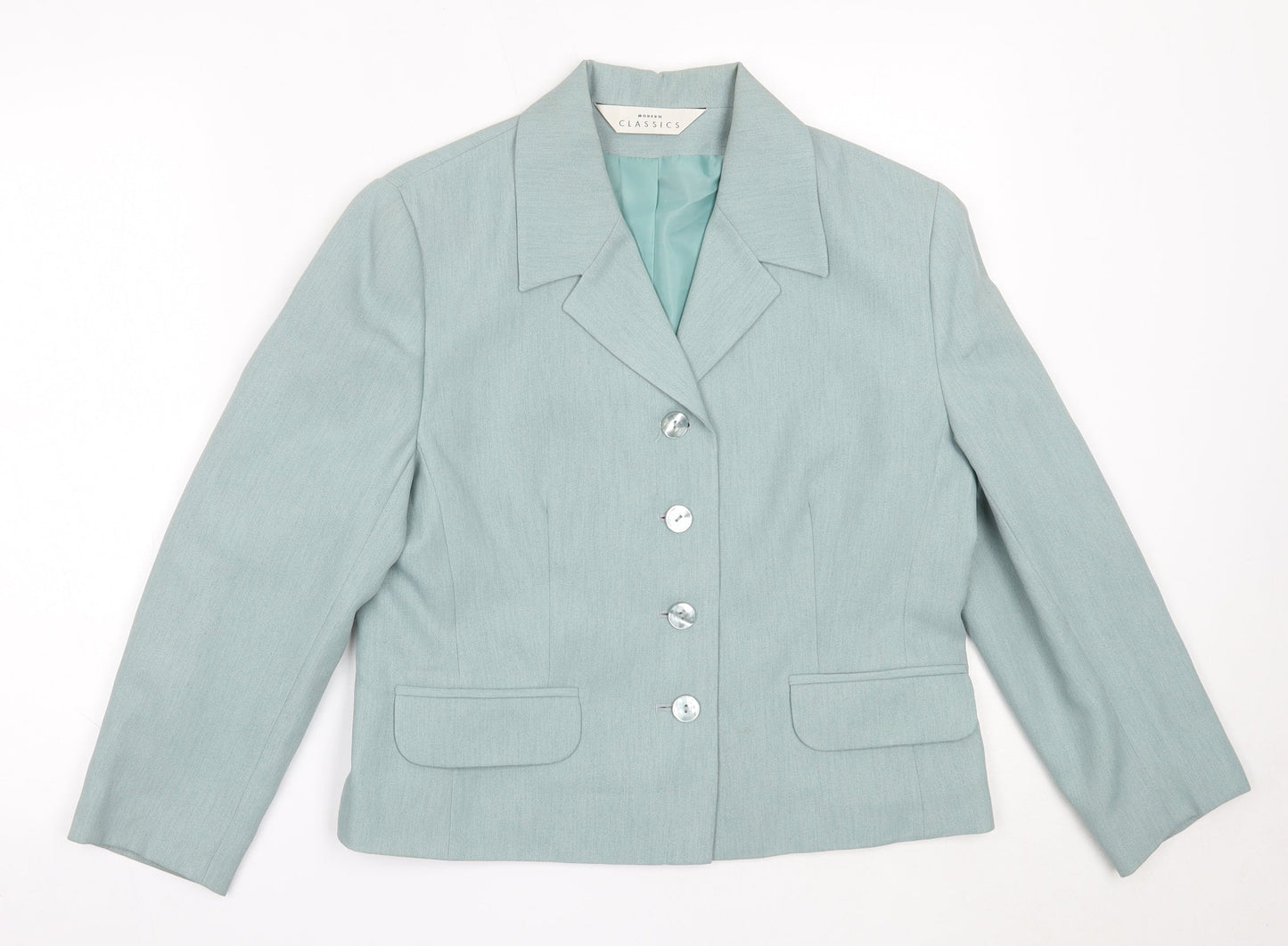 Womens UK Size 14 Modern Classics Green Jacket
