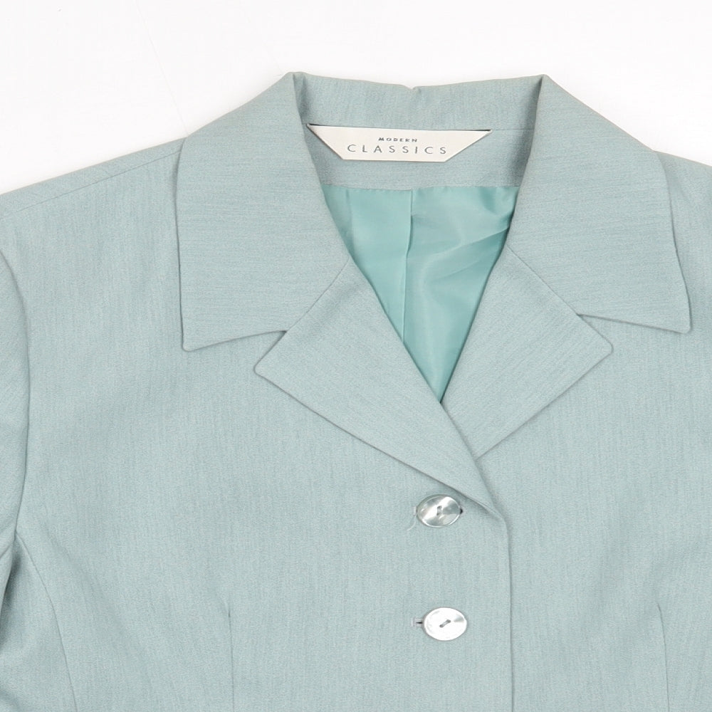 Womens UK Size 14 Modern Classics Green Jacket