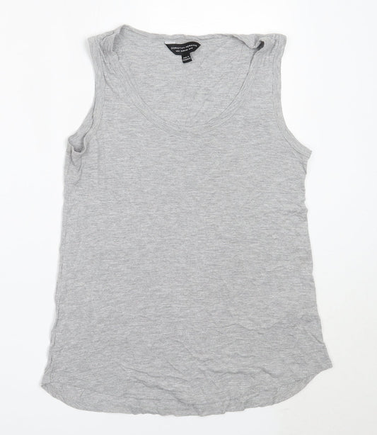 Womens UK Size 10 Dorothy Perkins Grey Basic Tank