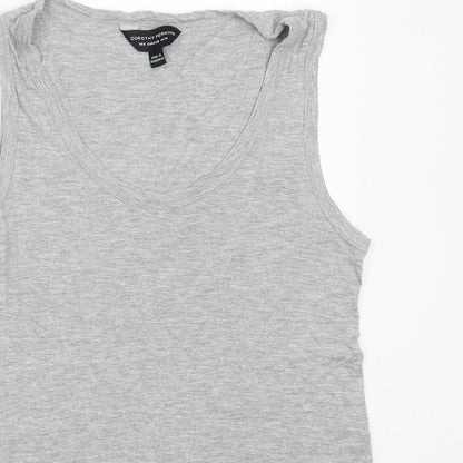 Womens UK Size 10 Dorothy Perkins Grey Basic Tank
