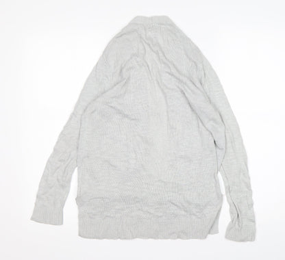 Gap Womens Grey V-Neck  Cotton Cardigan Jumper Size S