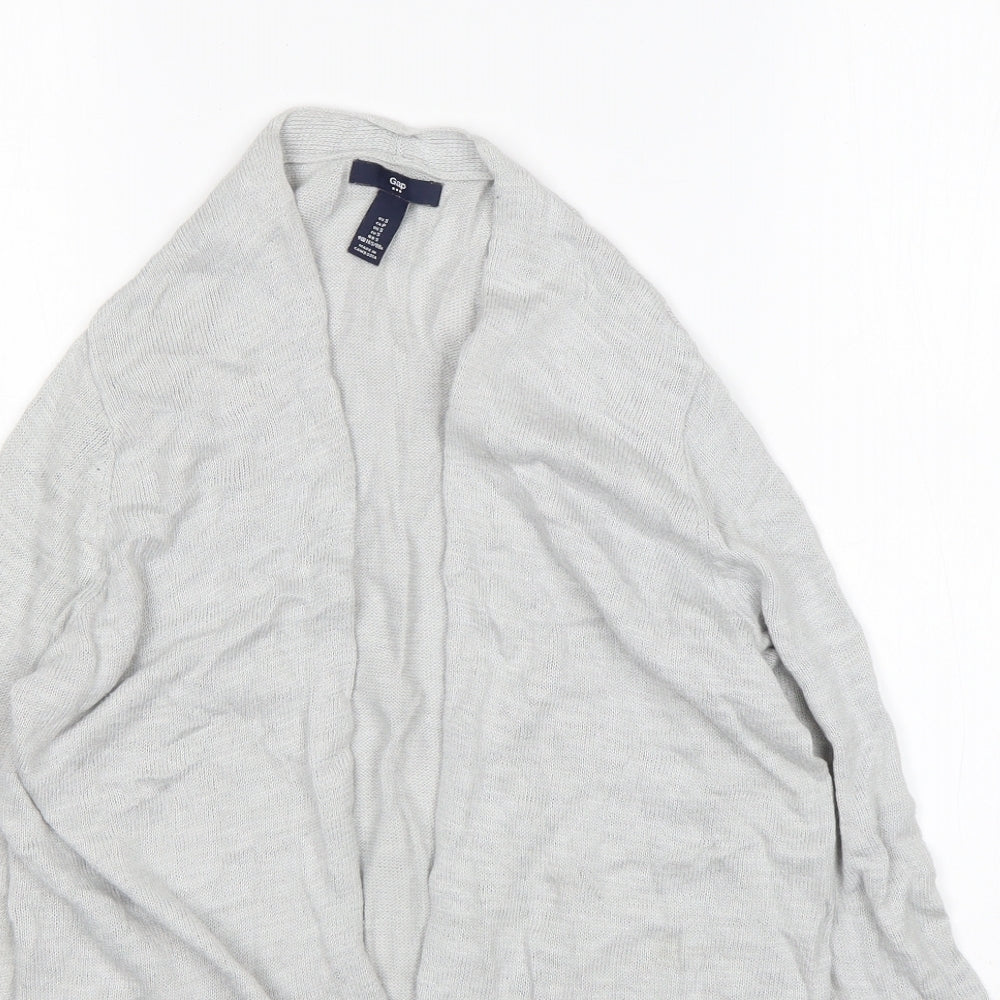 Gap Womens Grey V-Neck  Cotton Cardigan Jumper Size S