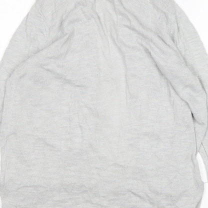 Gap Womens Grey V-Neck  Cotton Cardigan Jumper Size S