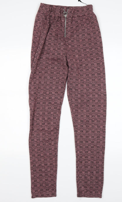 Womens UK Size M Preworn Regular Fit Sweatpants Pink Trousers