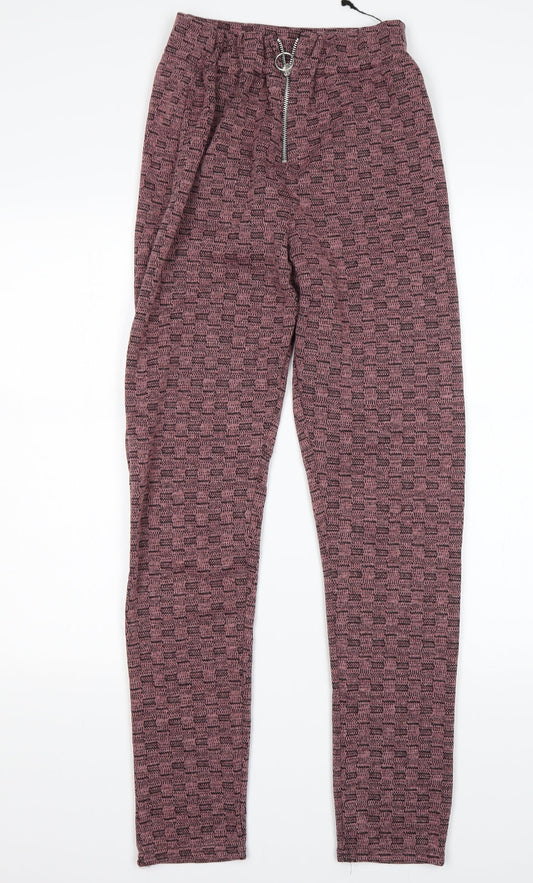 Womens UK Size M Preworn Regular Fit Sweatpants Pink Trousers