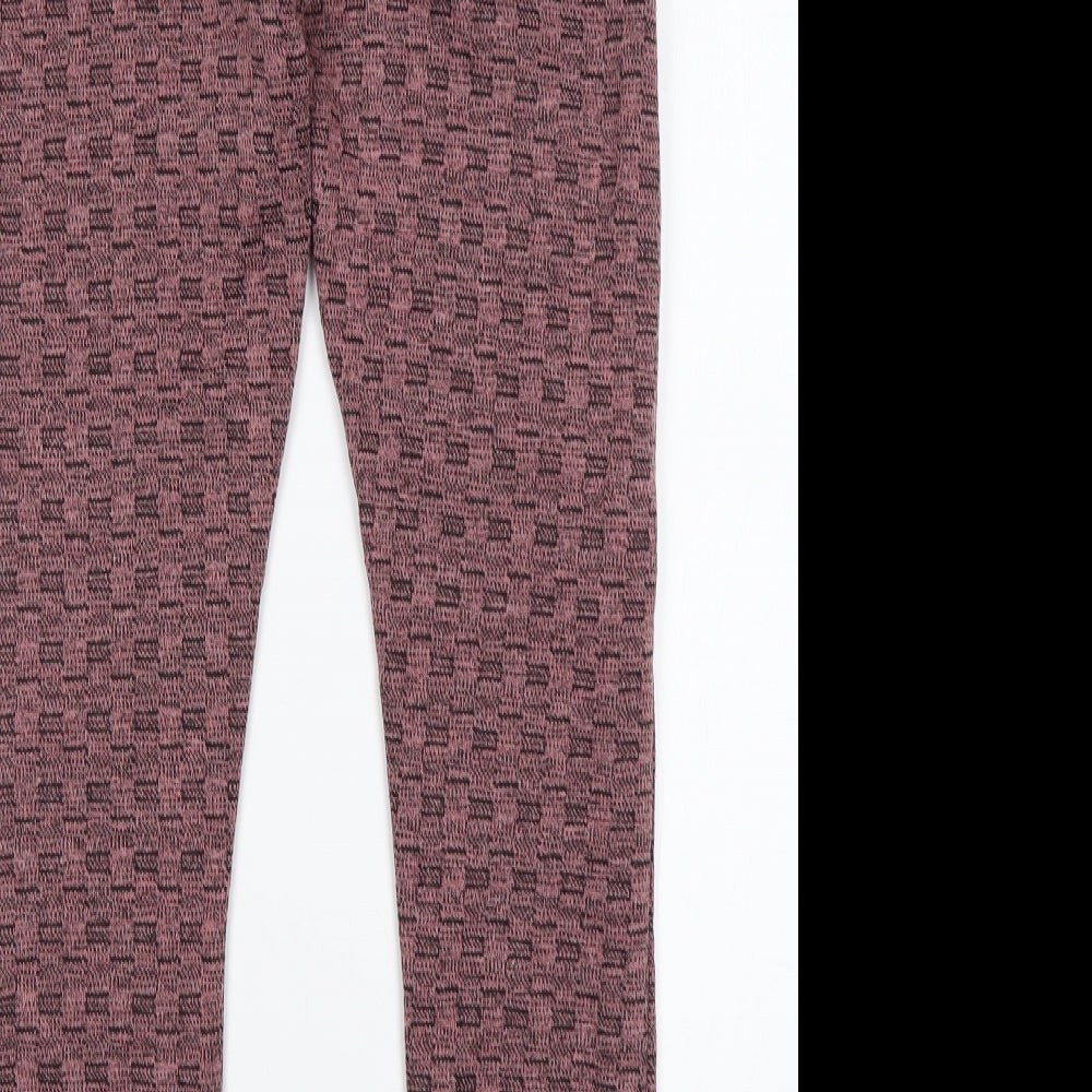 Womens UK Size M Preworn Regular Fit Sweatpants Pink Trousers