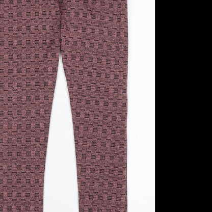 Womens UK Size M Preworn Regular Fit Sweatpants Pink Trousers