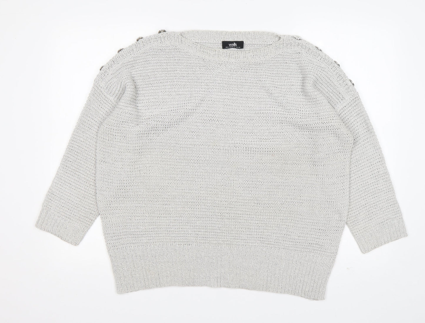 Womens UK Size M Wallis Grey Pullover Jumper