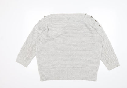 Womens UK Size M Wallis Grey Pullover Jumper