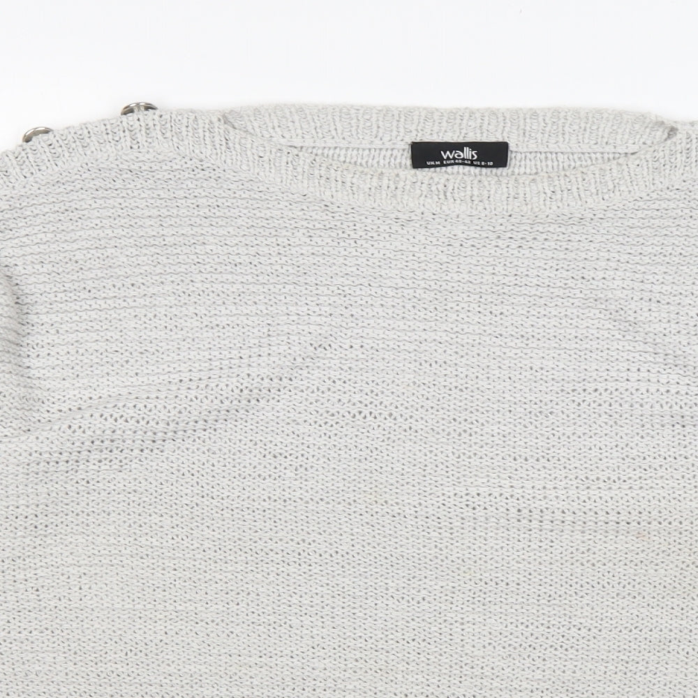 Womens UK Size M Wallis Grey Pullover Jumper