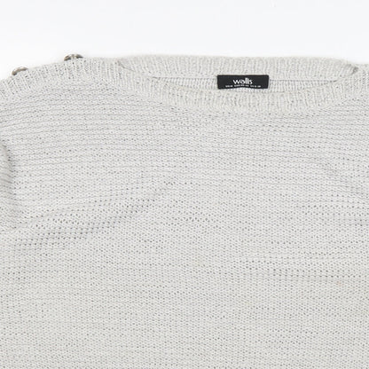 Womens UK Size M Wallis Grey Pullover Jumper