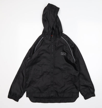 FlipBack Boys Black   Windbreaker Jacket Size 11-12 Years