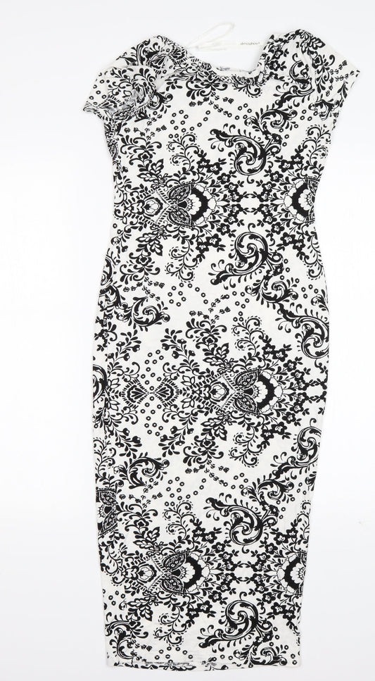 Atmosphere Womens Multicoloured Floral Viscose Pencil Dress  Size 10  Round Neck
