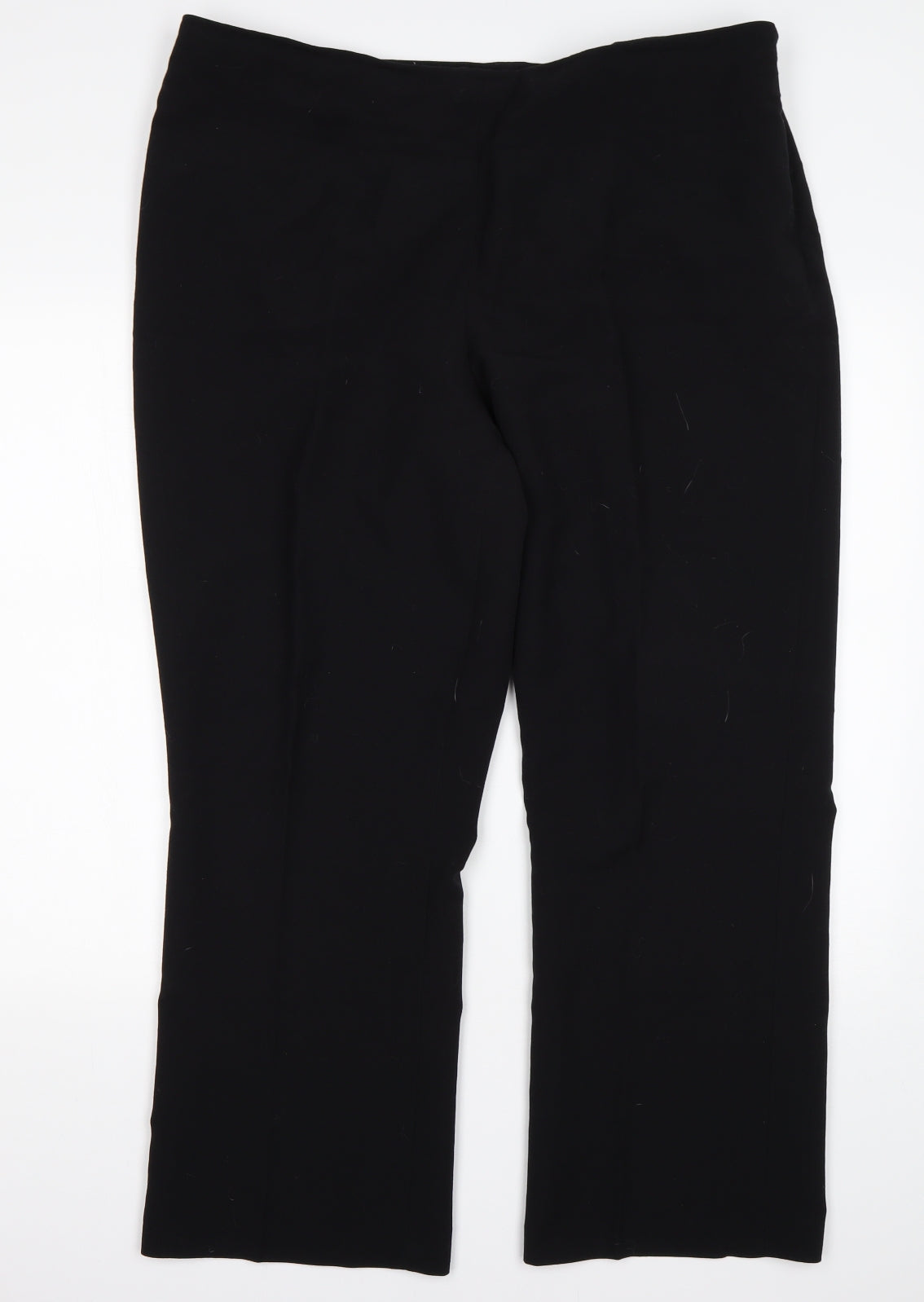 Womens UK Size 18 Debenhams Regular Fit  Black Trousers