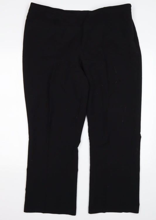 Womens UK Size 18 Debenhams Regular Fit  Black Trousers