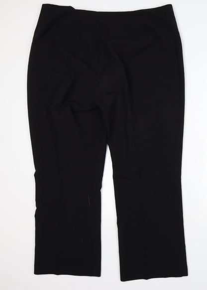 Womens UK Size 18 Debenhams Regular Fit  Black Trousers