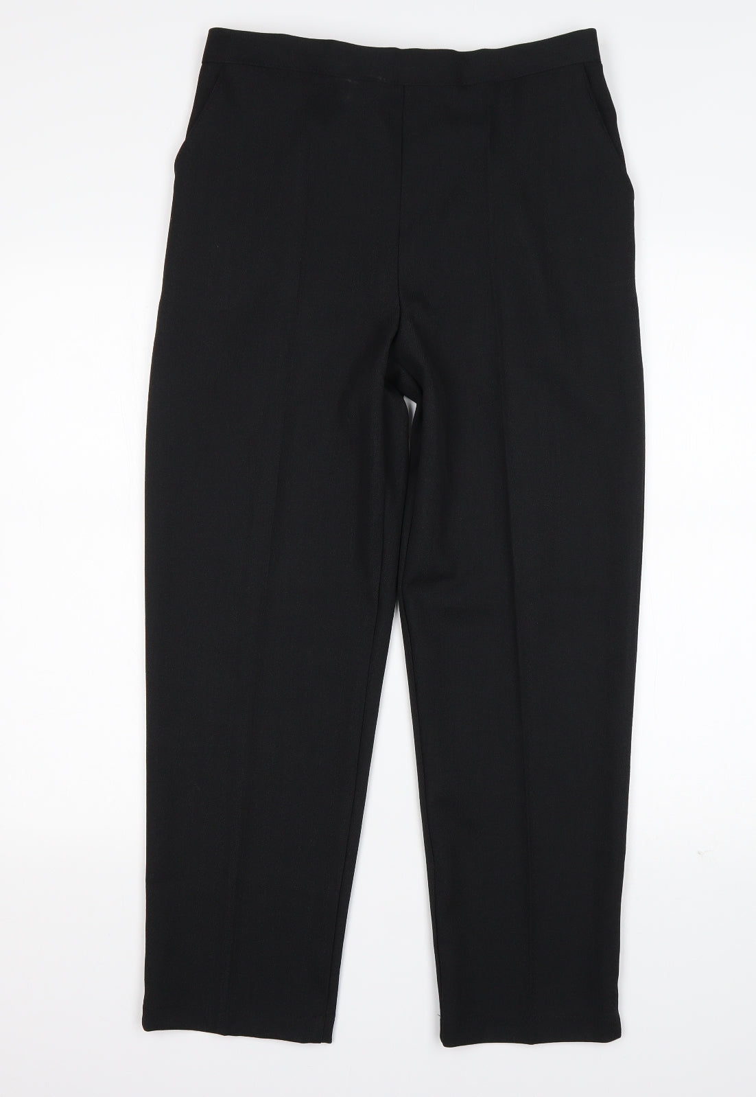 Womens UK Size 16 Preworn Regular Fit  Black Trousers