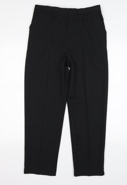 Womens UK Size 16 Preworn Regular Fit  Black Trousers