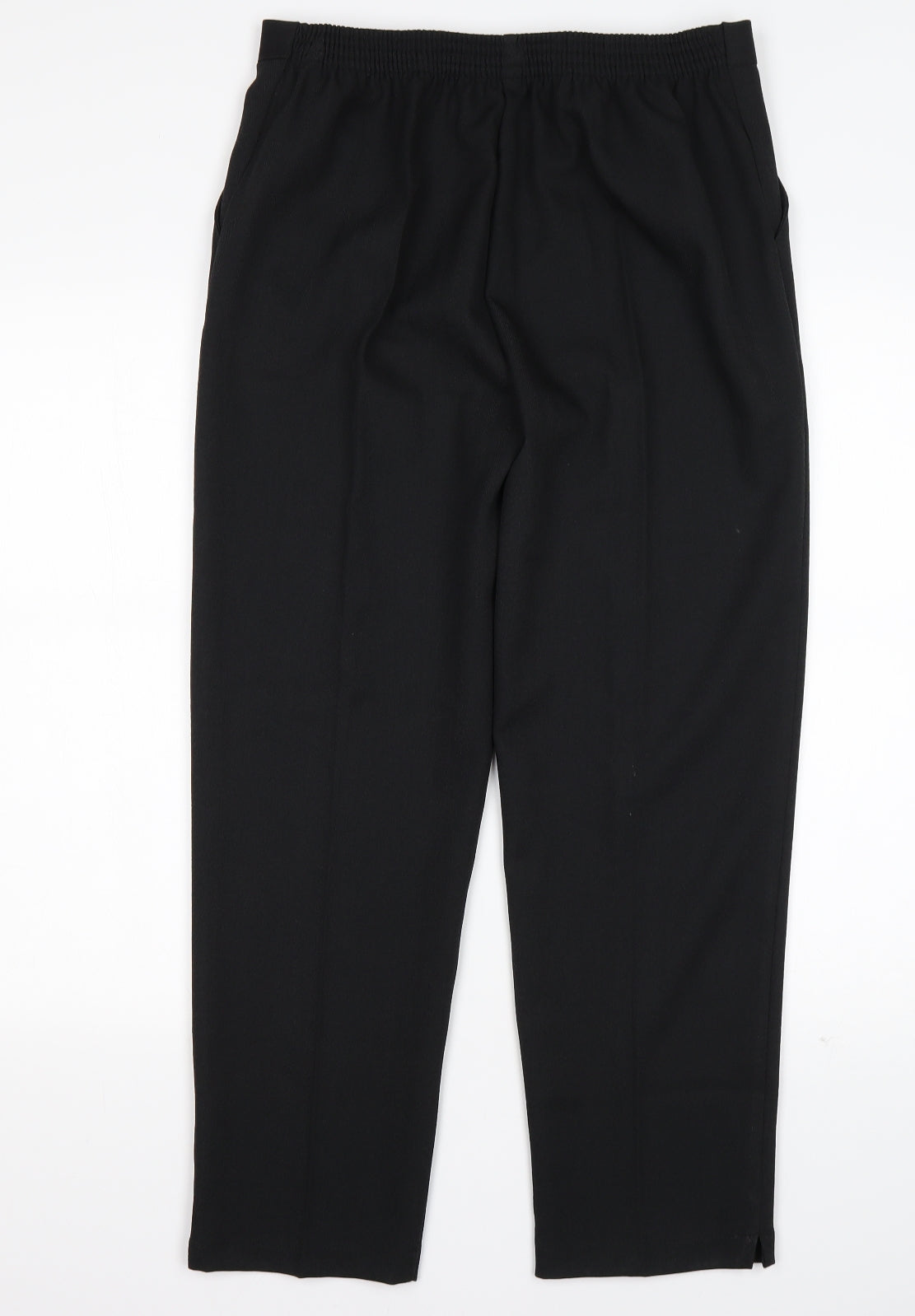 Womens UK Size 16 Preworn Regular Fit  Black Trousers