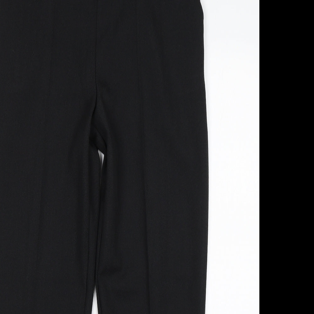 Womens UK Size 16 Preworn Regular Fit  Black Trousers