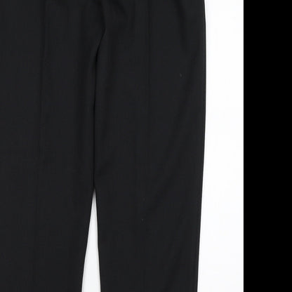 Womens UK Size 16 Preworn Regular Fit  Black Trousers