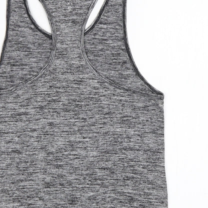 USA Pro Womens Grey  Nylon Basic Tank Size 6 Round Neck