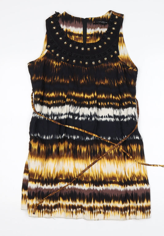 Dorothy Perkins Womens Multicoloured  Viscose Tank Dress  Size 12  Round Neck