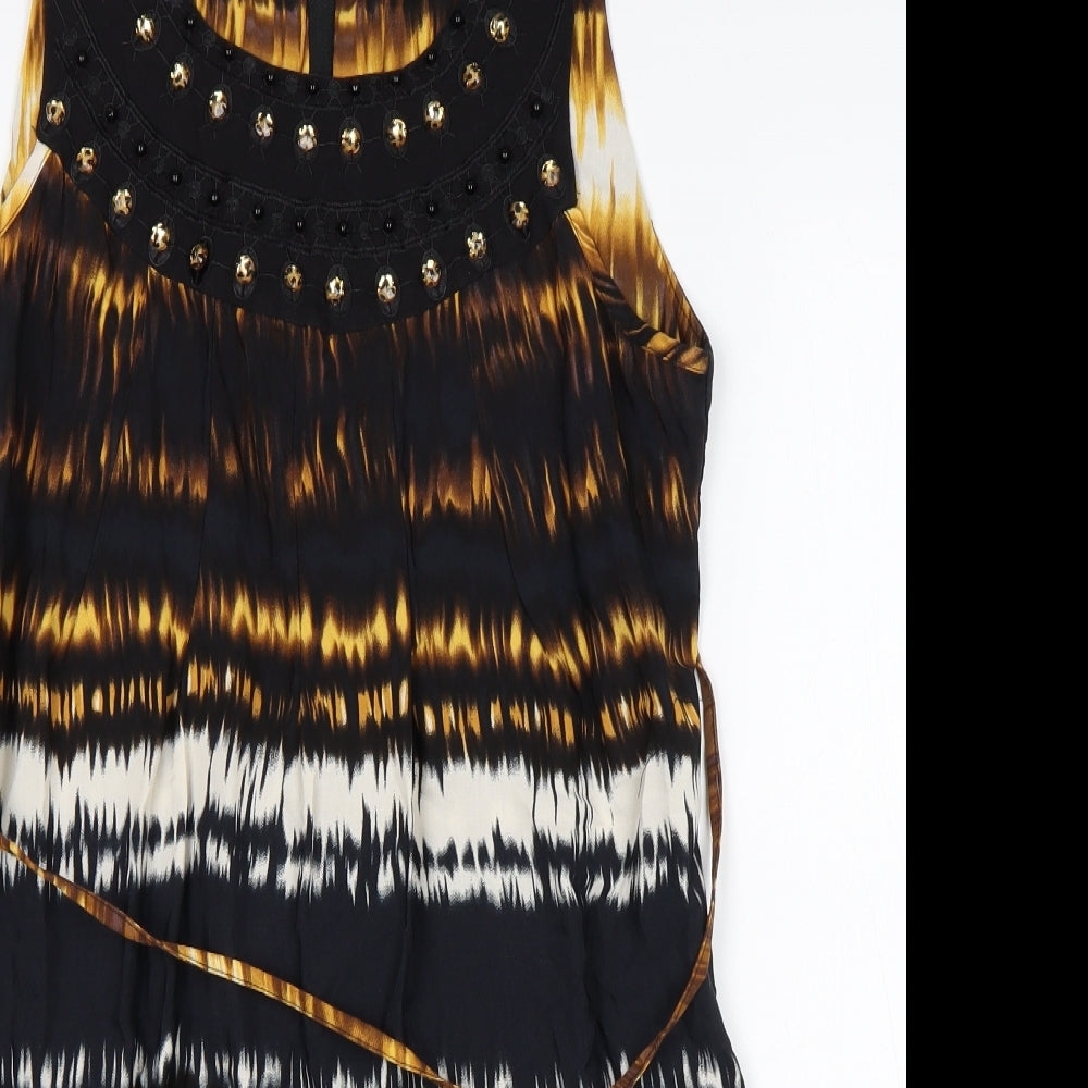 Dorothy Perkins Womens Multicoloured  Viscose Tank Dress  Size 12  Round Neck