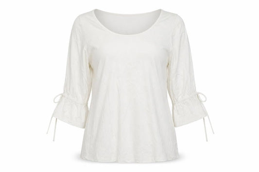 Womens UK Size M Lands End White Basic T-Shirt
