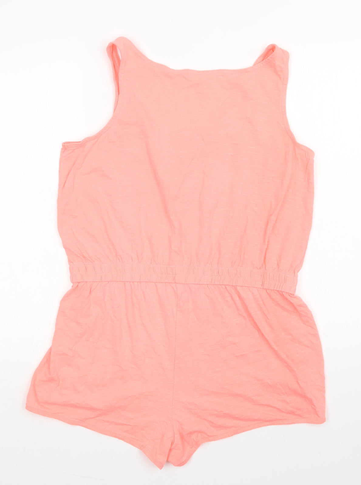 Papaya Womens Pink  Cotton Playsuit One-Piece Size M  Button