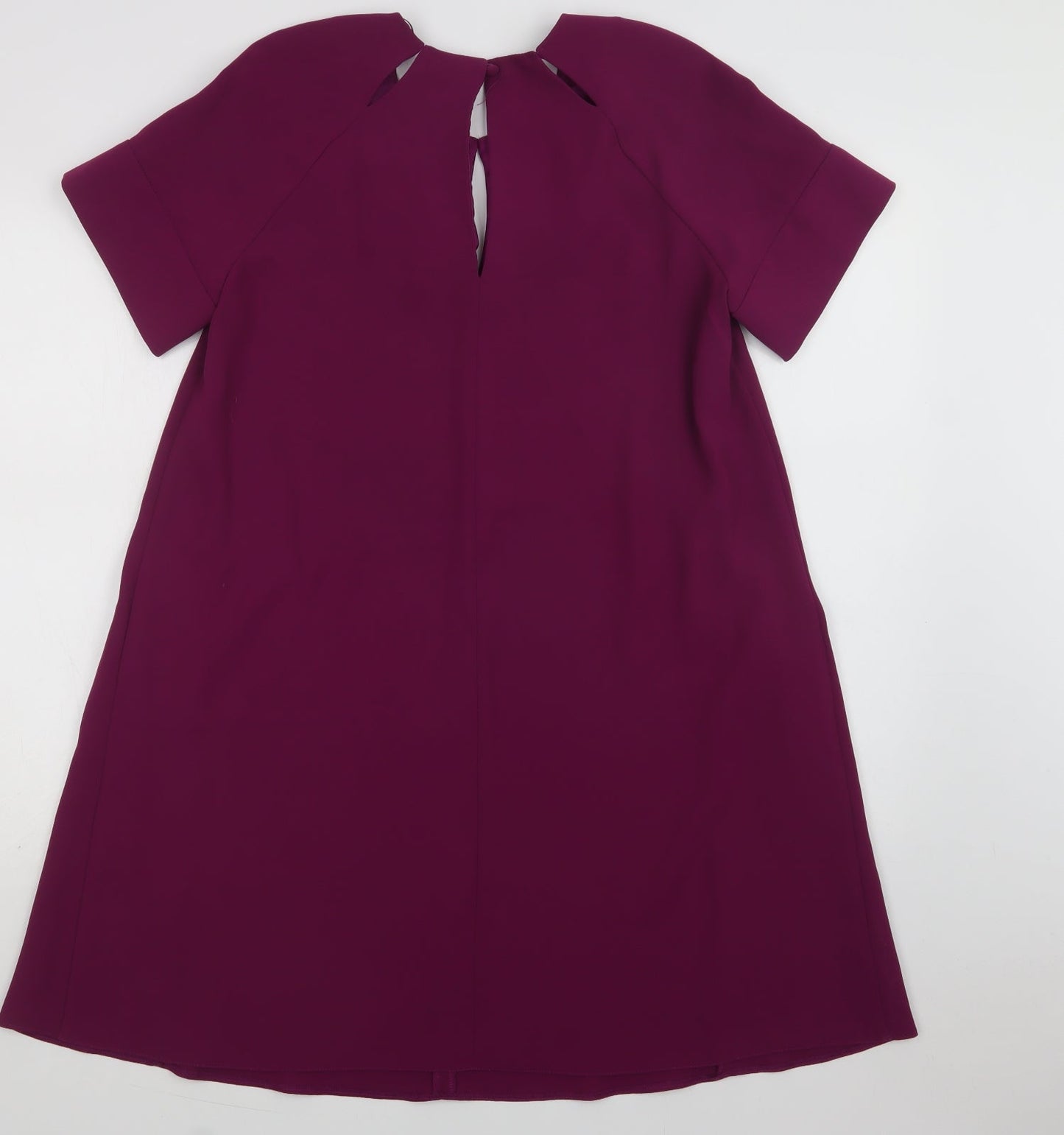 Phase Eight Womens Purple  Polyester A-Line  Size 10  Round Neck Button