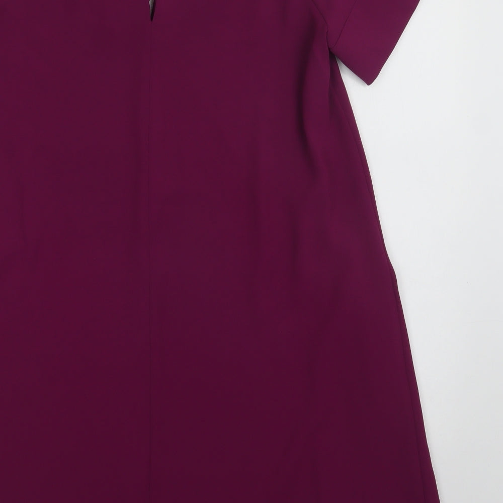 Phase Eight Womens Purple  Polyester A-Line  Size 10  Round Neck Button