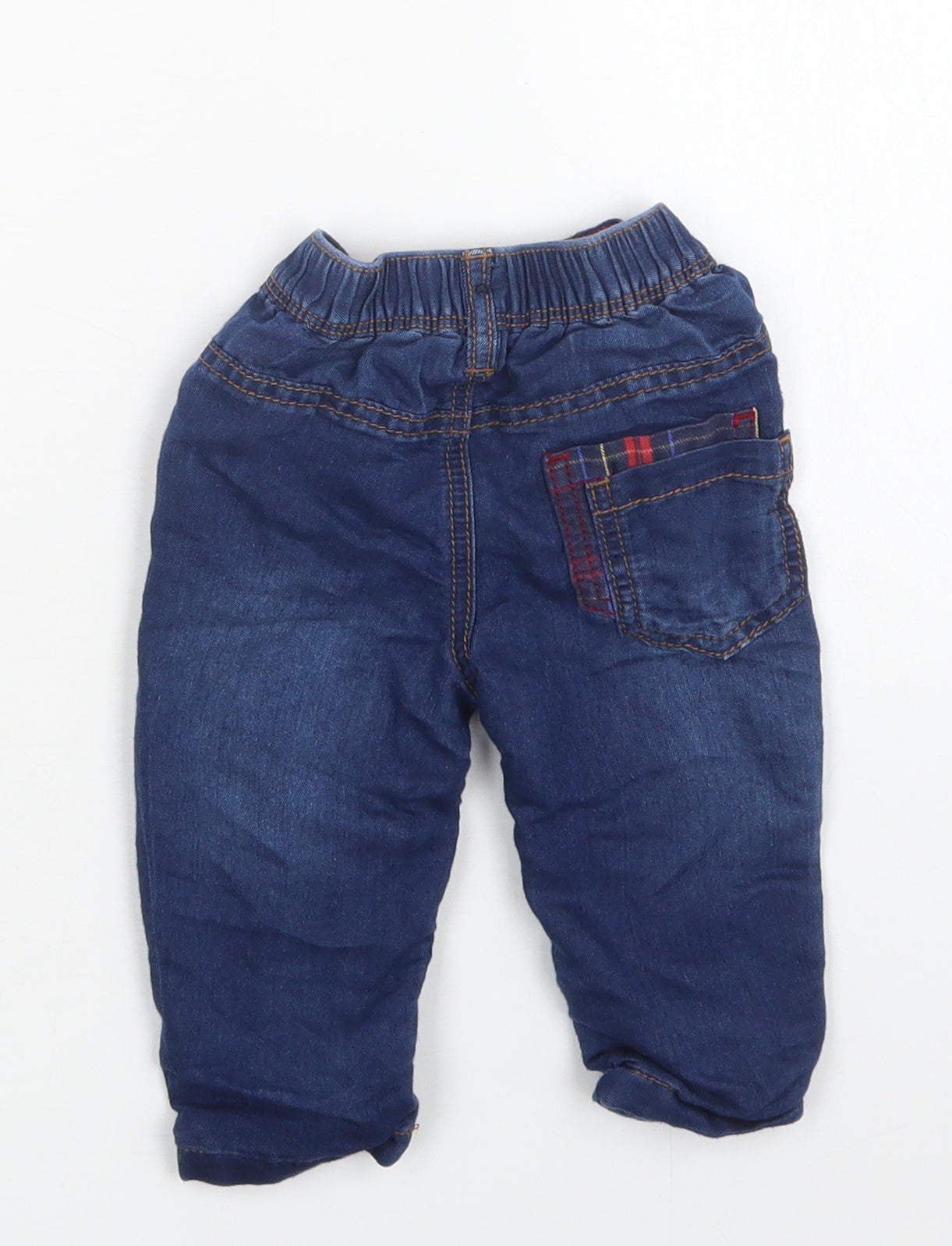 Nutmeg Baby Blue  Cotton Jogger Trousers Size 6-9 Months  Snap