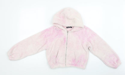 Select Girls Pink Batik  Basic Jacket Jacket Size 14 Years  Zip