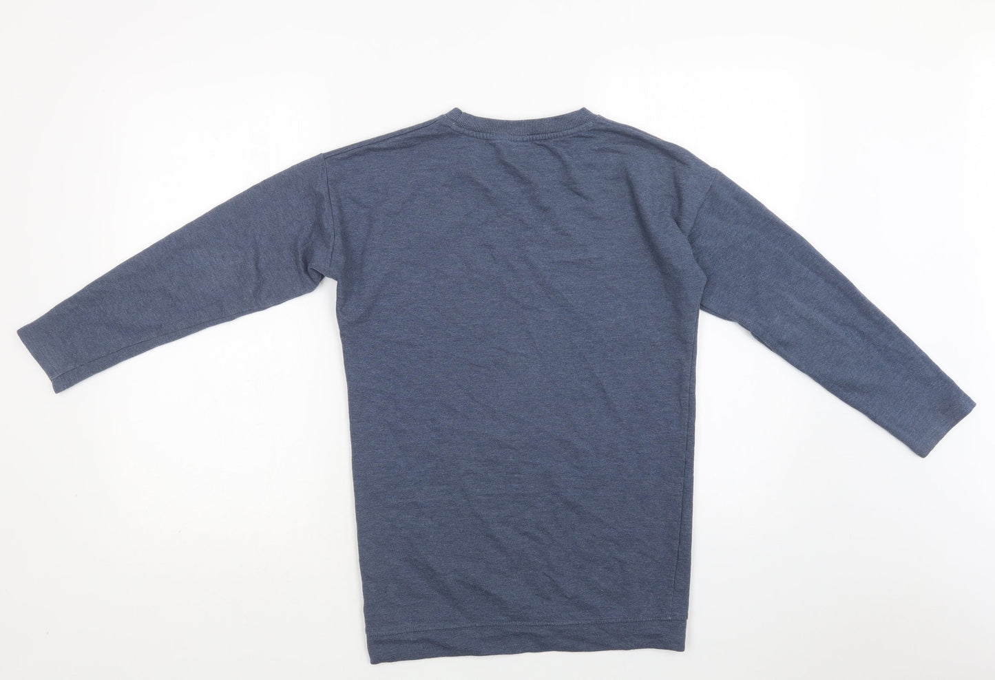 Pep & Co Girls Blue  Cotton Tunic Sweatshirt Size 11-12 Years