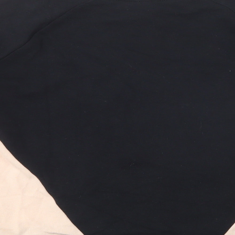 TU Girls Black Colourblock Cotton Pullover Sweatshirt Size 11 Years