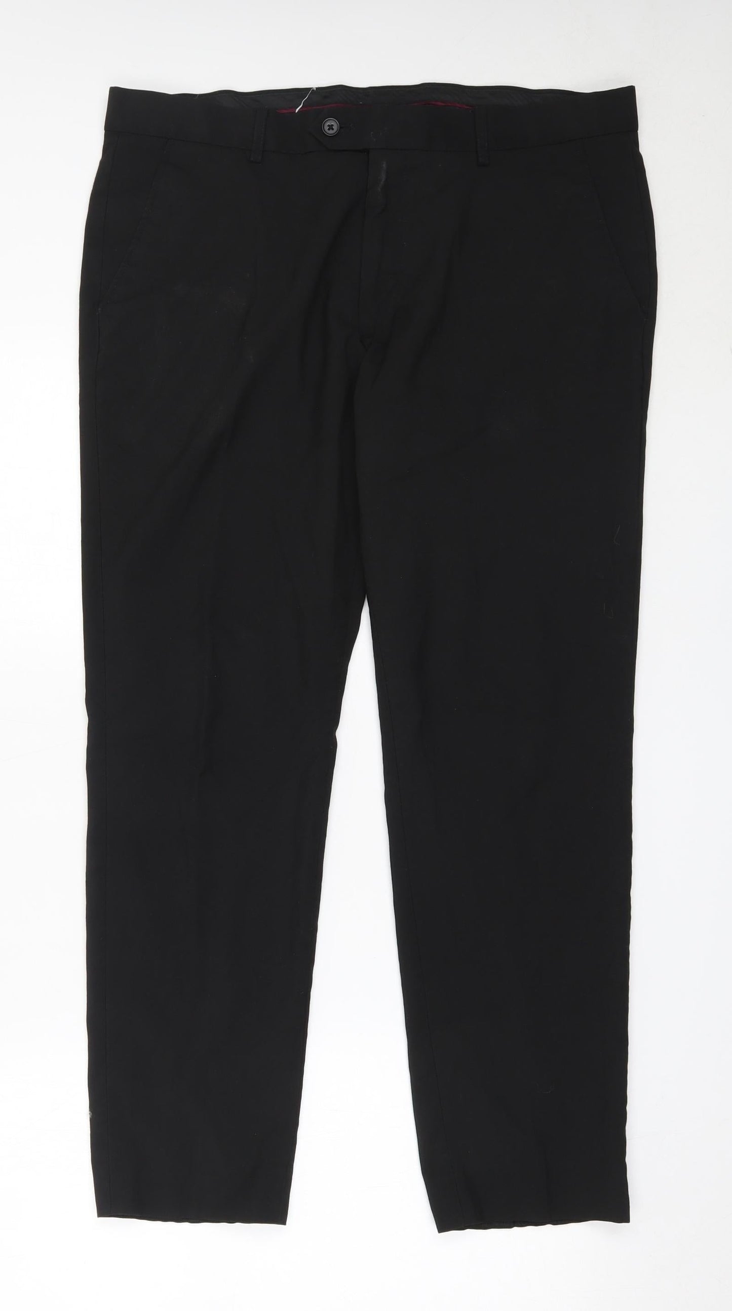 NEXT Mens Black  Polyester Trousers  Size 36 in L29 in Regular
