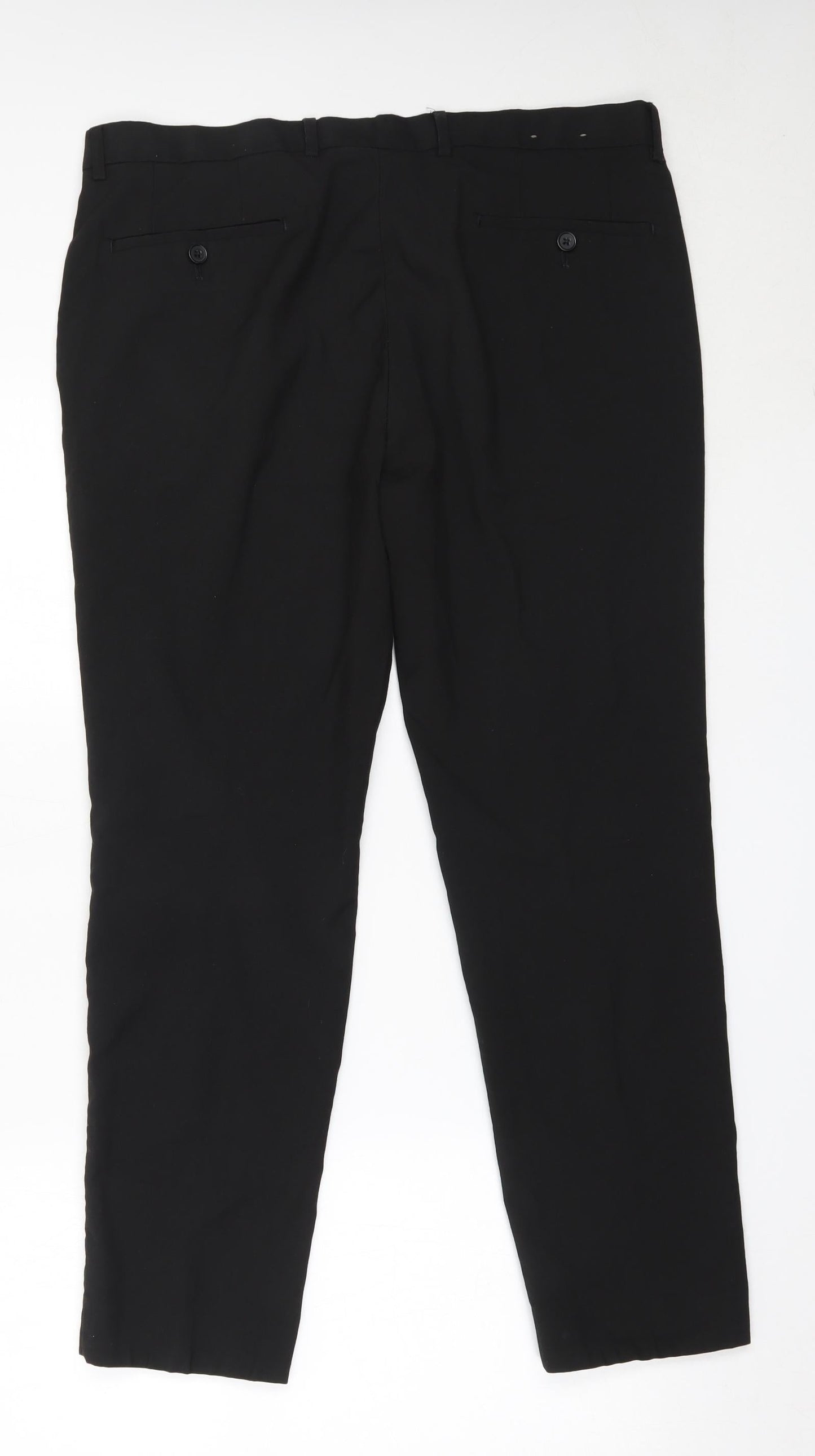 NEXT Mens Black  Polyester Trousers  Size 36 in L29 in Regular