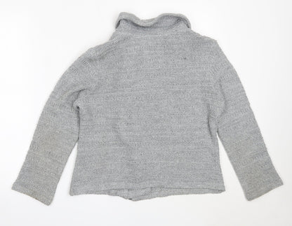 Womens UK Size M Per Una Grey Full Zip Jumper
