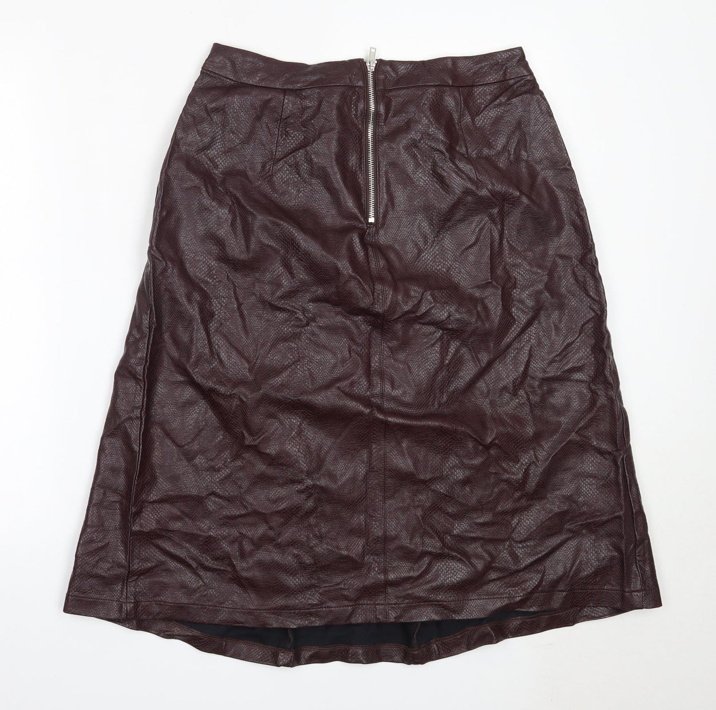 Dorothy Perkins Womens Purple  Polyurethane A-Line Skirt Size 14