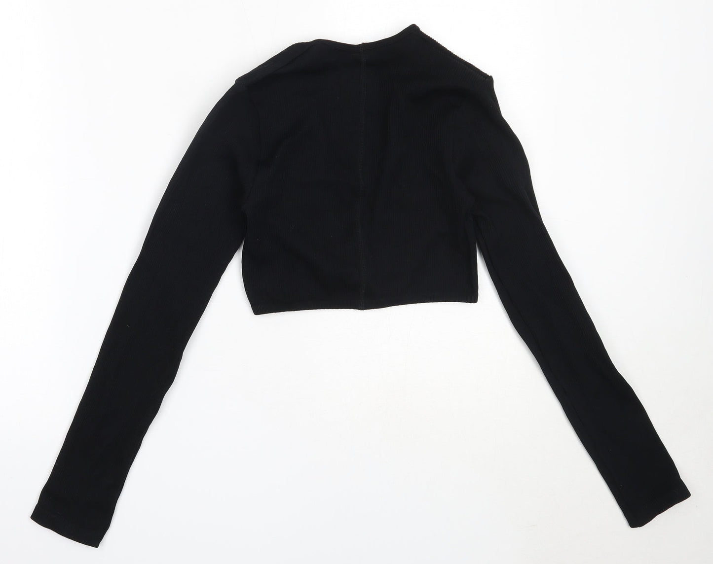 Womens UK Size M PRETTYLITTLETHING Black Basic T-Shirt