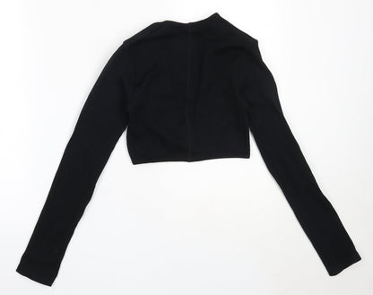 Womens UK Size M PRETTYLITTLETHING Black Basic T-Shirt