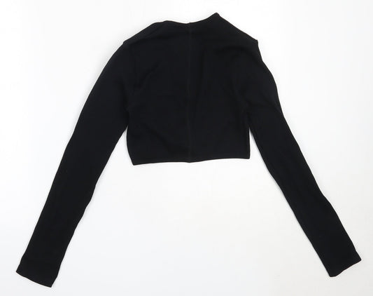 Womens UK Size M PRETTYLITTLETHING Black Basic T-Shirt