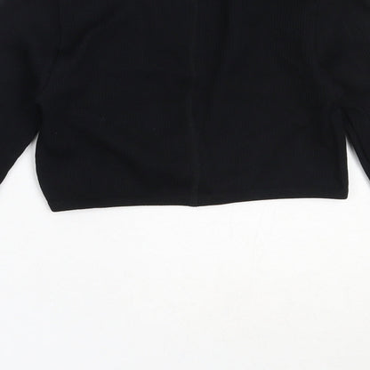 Womens UK Size M PRETTYLITTLETHING Black Basic T-Shirt