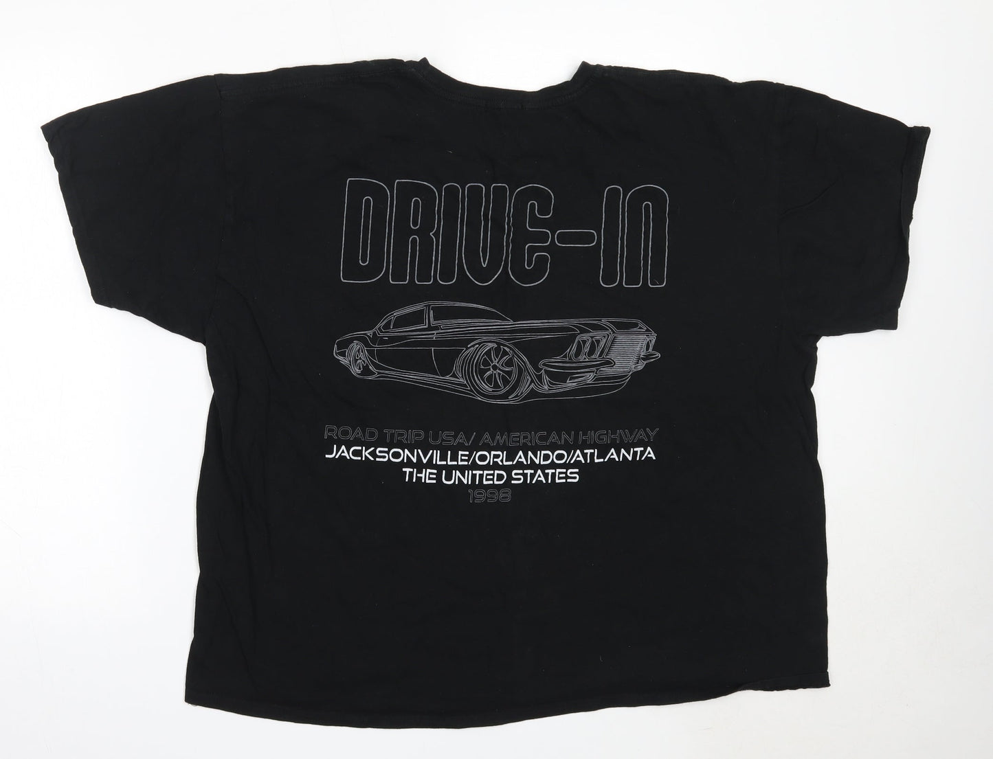Mens UK Size L Boohoo Black  T-Shirt