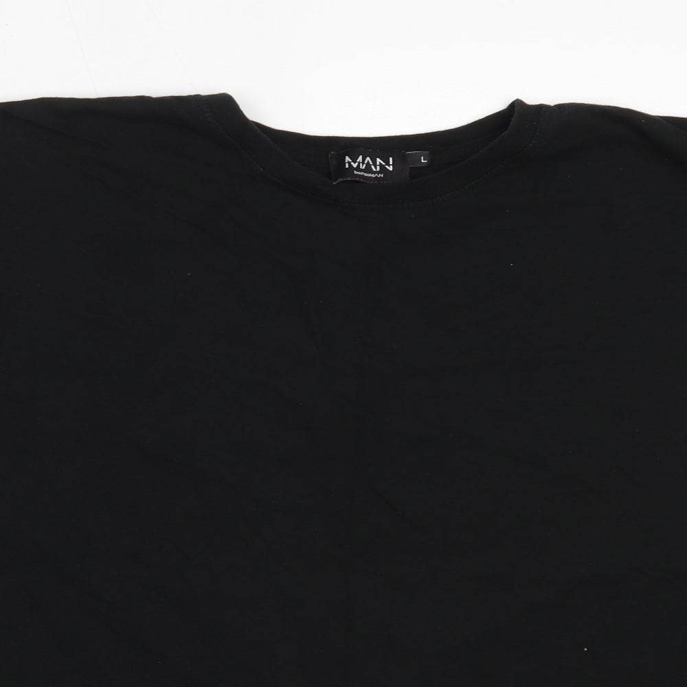 Mens UK Size L Boohoo Black  T-Shirt