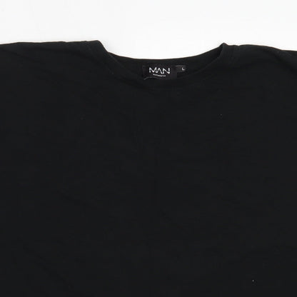 Mens UK Size L Boohoo Black  T-Shirt
