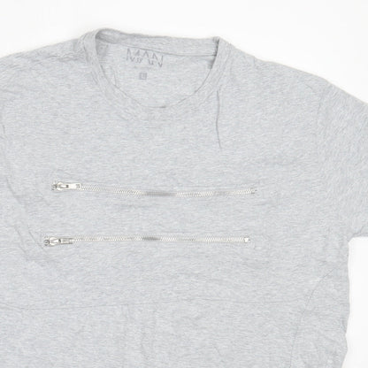 Mens UK Size L Boohoo Grey  T-Shirt