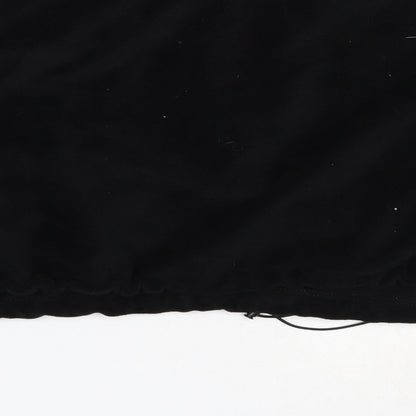 Boohoo Womens Black  Polyester Henley Sweatshirt Size M