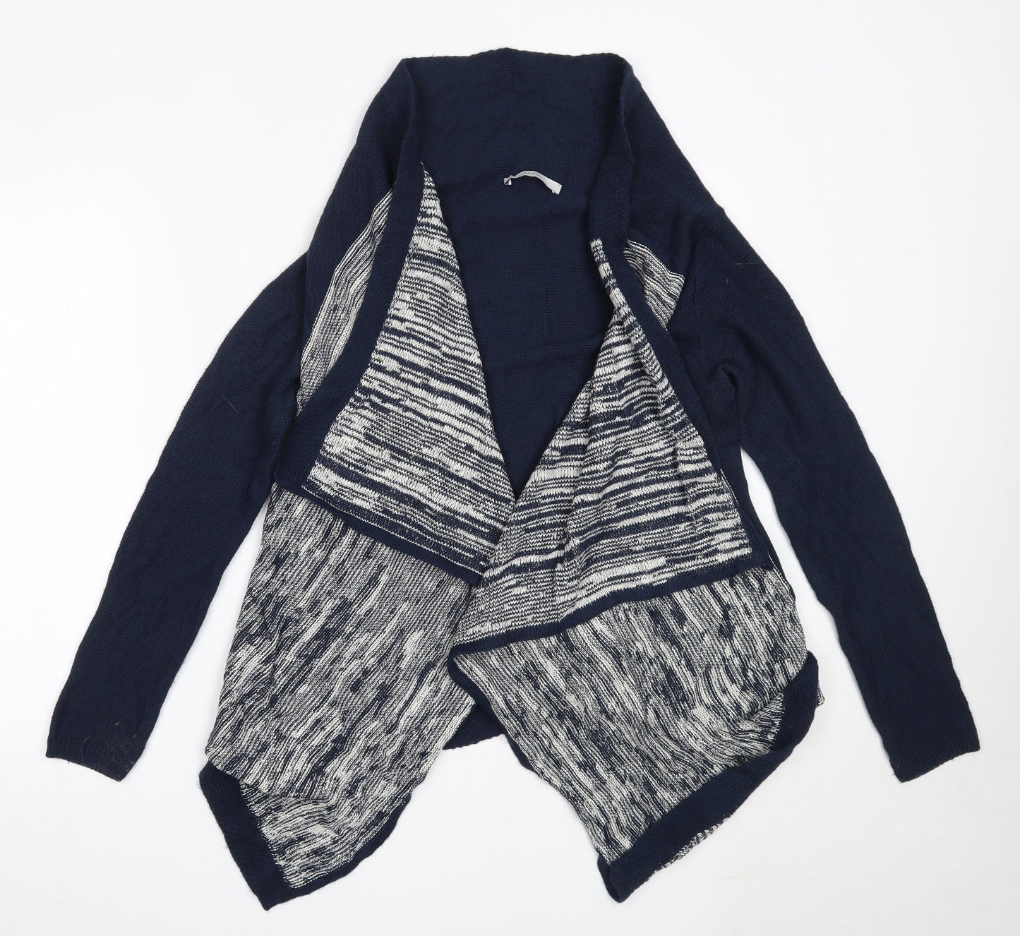 George Womens Blue Round Neck  Acrylic Cardigan Jumper Size 10